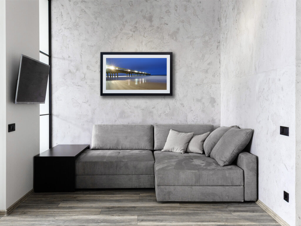 Boscombe Pier Dorset. Framed print available to buy.