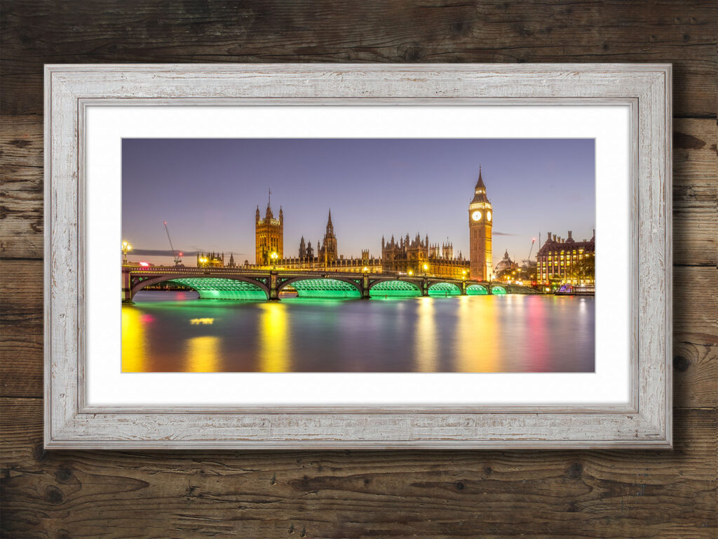 Westminster Bridge, London, coastal framed print